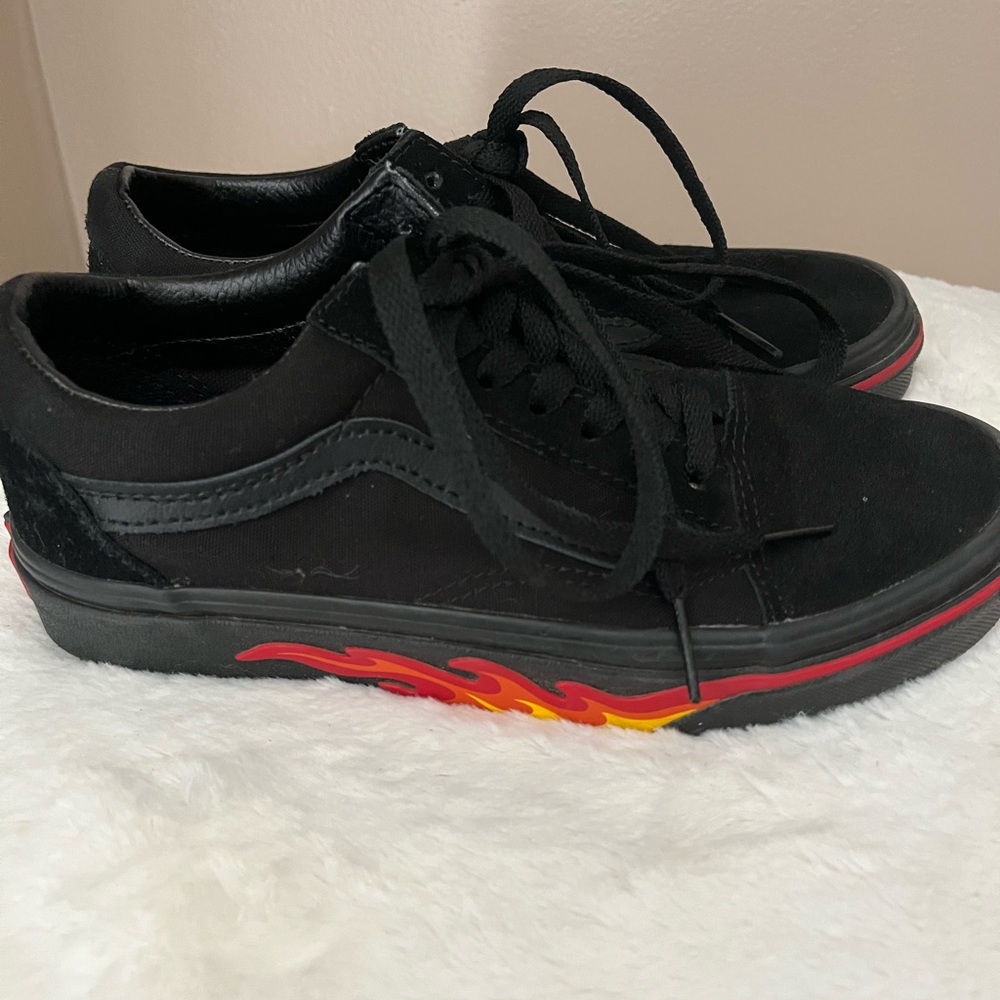 Vans Old Skool Flame Wall, black, men’s, size 4